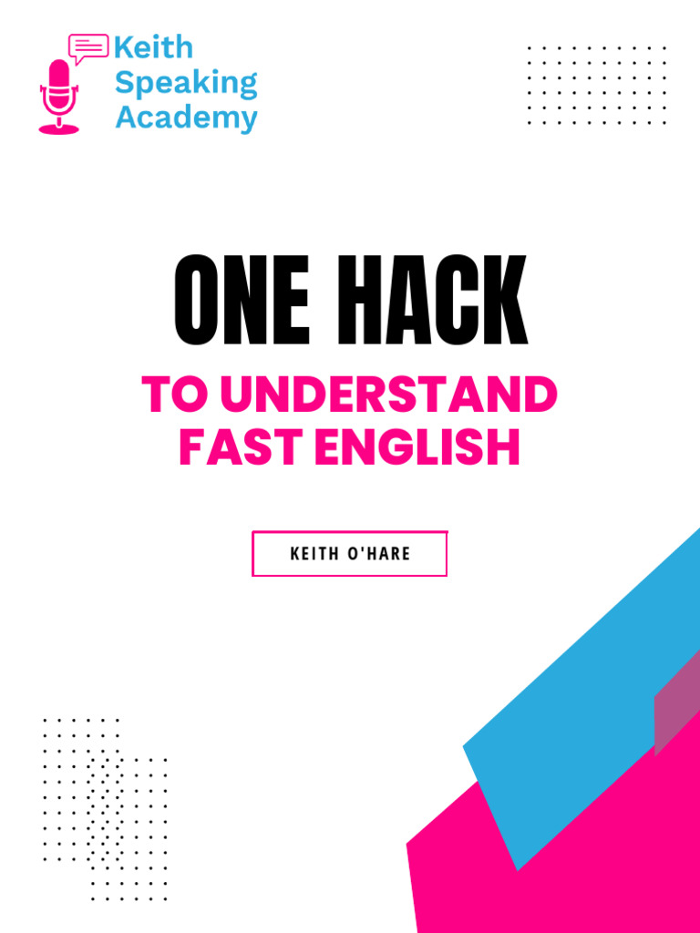 One Hack To Understand Fast English Pdf English Language