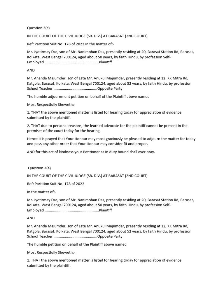 Clinic Document Required in Proceeding of Courts | PDF | Common Law ...