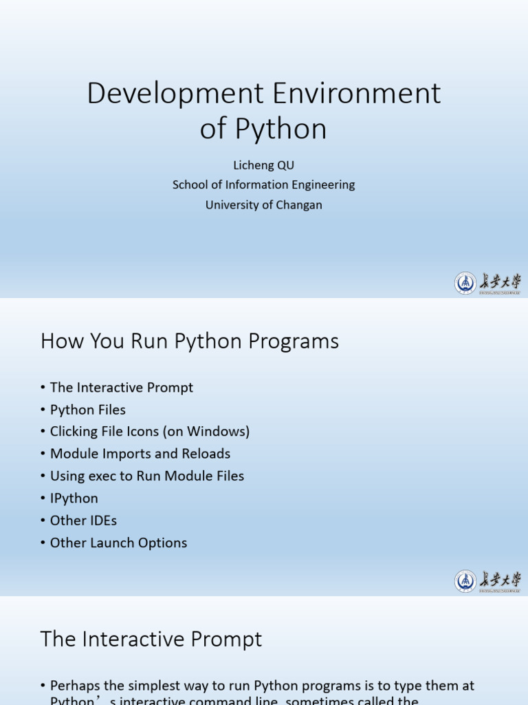 01-2 Running Environments of Python | PDF | Python (Programming ...