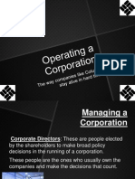 Operating A Corporation