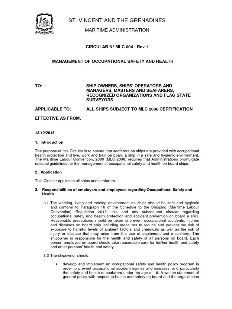 Management Of Occupational Safety And Health Pdf Occupational