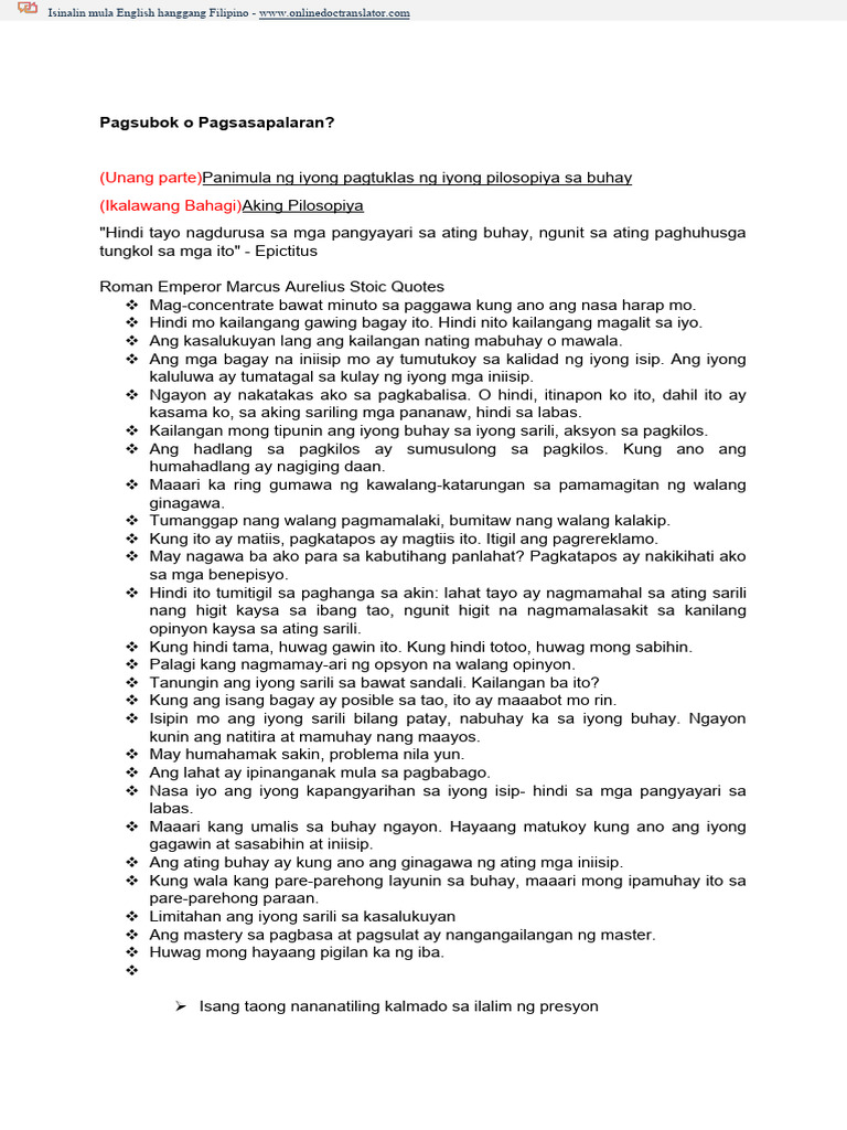 Pagsubok o Pagsasapalaran - En.tl | PDF