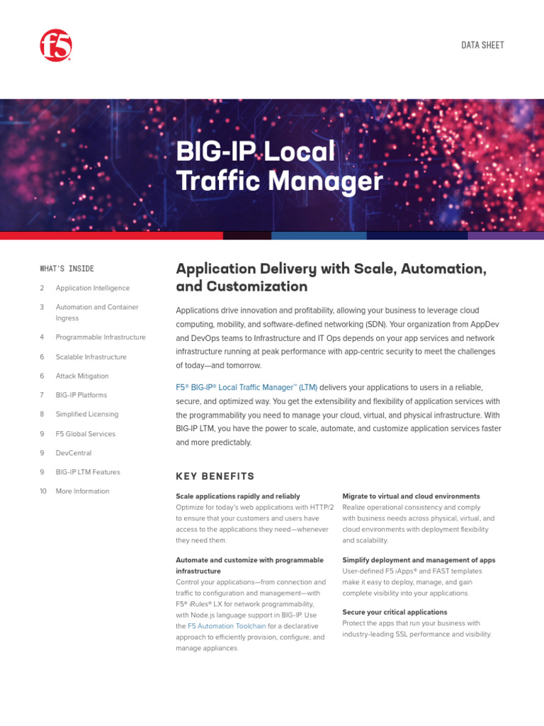 Big Ip Local Traffic Manager Ds | PDF | Cloud Computing | Transport ...