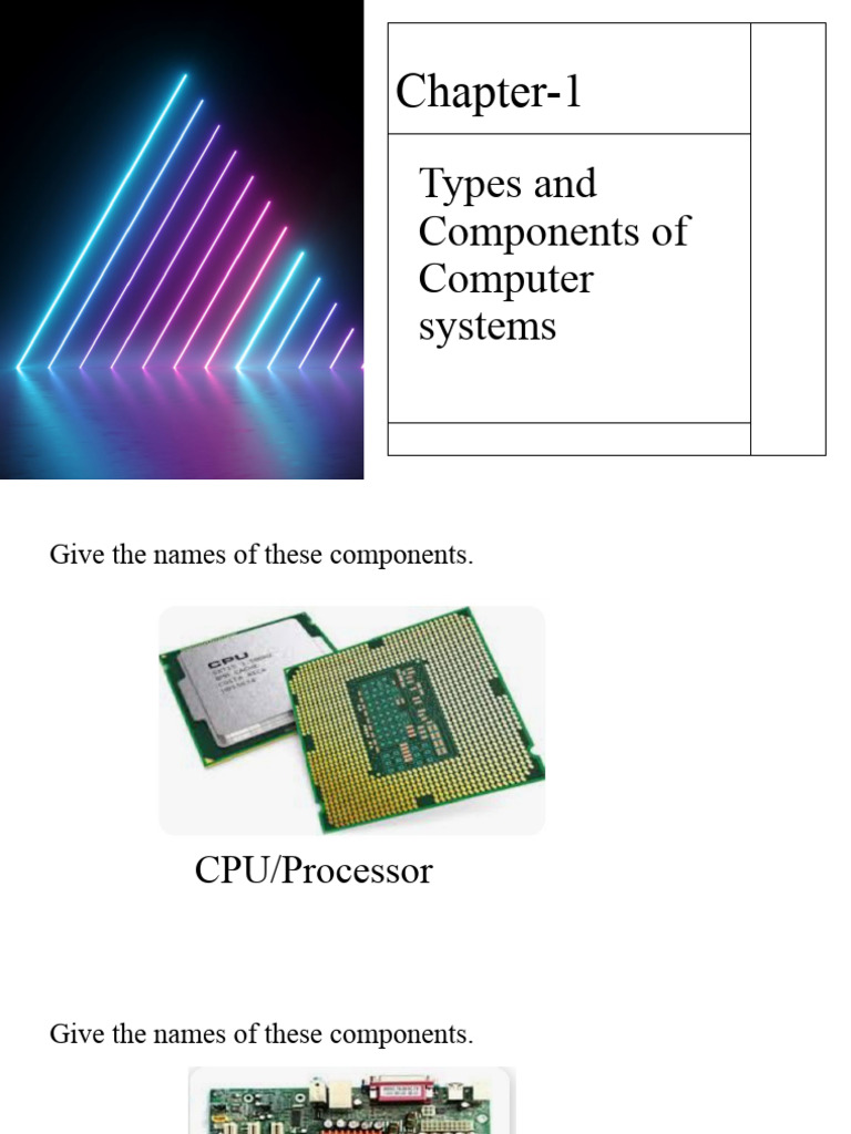 1 Types and Components of Computer Systems | PDF | Input/Output ...