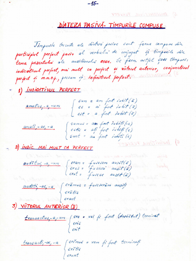 Timpurile Compuse Ale Diatezei Pasive | PDF