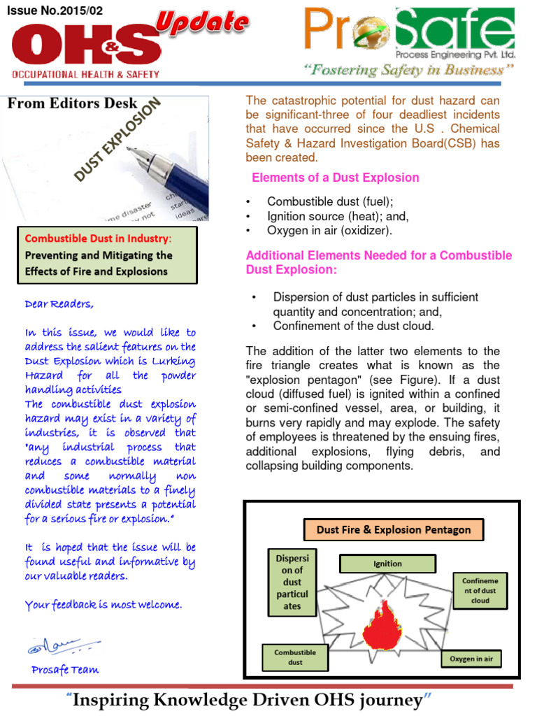 Combustible Dust Explosion Hazards Guide | PDF | Fires | Explosion