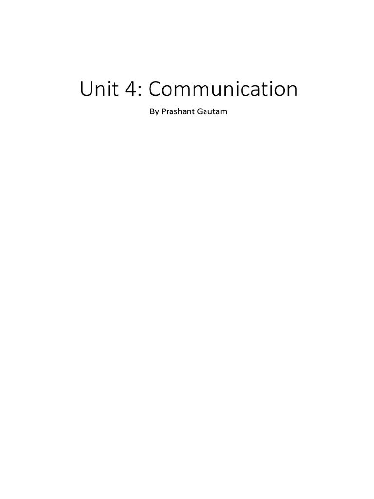 Unit 4 | PDF