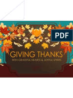 Giving Thanks Sermon Power Point