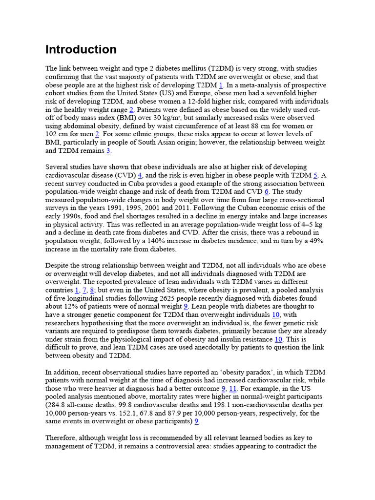 Unit Iii Semester V Weight Management and Diabetes | PDF | Obesity ...