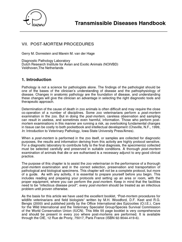 07 Post-Mortem Procedures | PDF | Pathology | Fixation (Histology)