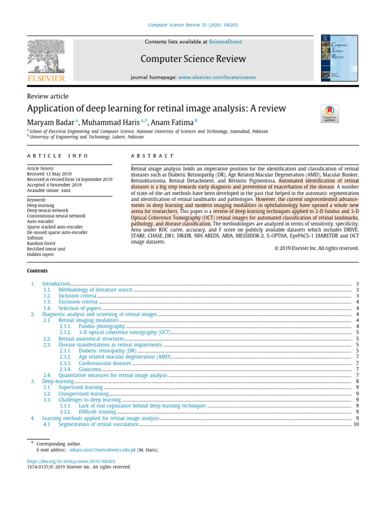 Deep Learning in Retinal Image Analysis | PDF | Retina | Deep Learning