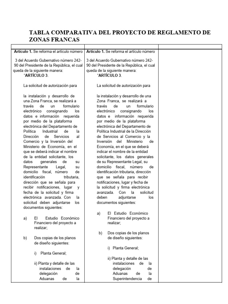 06092021 tabla comparativa reglamento del decreto 65 89 1 descargar