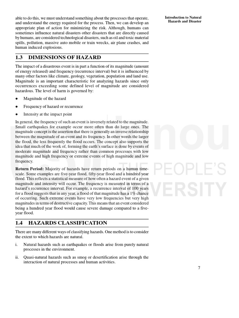 Lesson 1 further class notes classification of hazards download