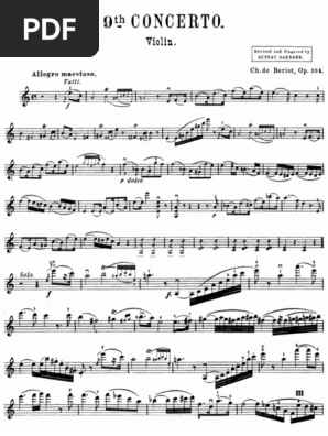 Beriot Violin Concerto No 9 Violin