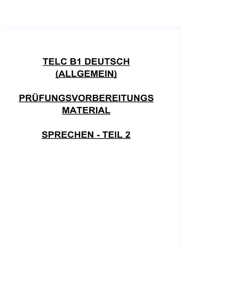 B1 Telc Sprechen Teil 2 1 Pdf