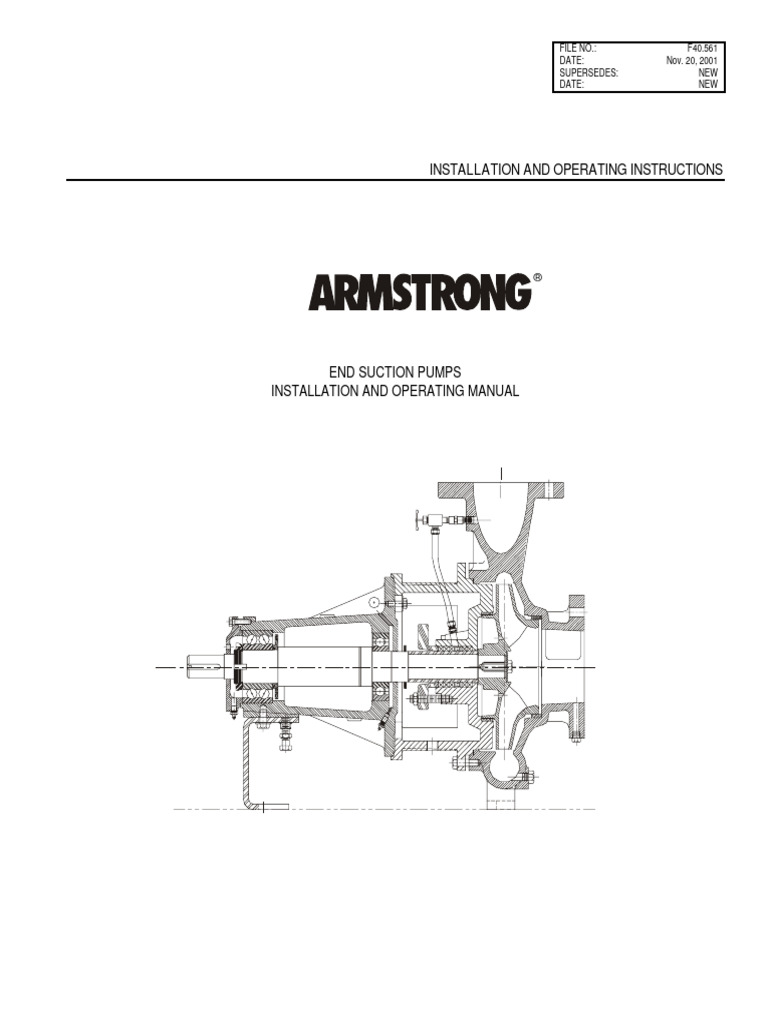 Armstrons End Succion Pumps Installation | PDF | Pump | Valve