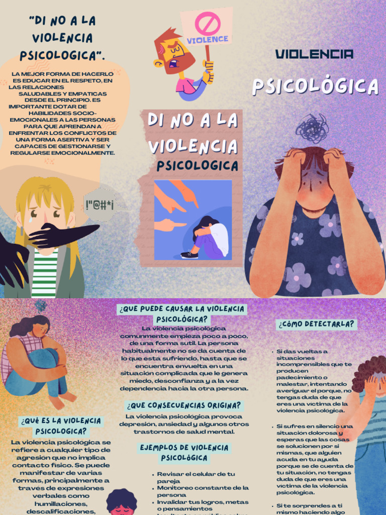 Triptico Violencia Psicologica | PDF | Violencia | Sicología