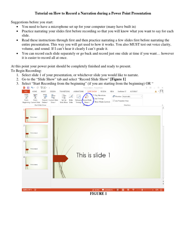 Tutorial On How To Record A Narration During A Power Point Presentation ...