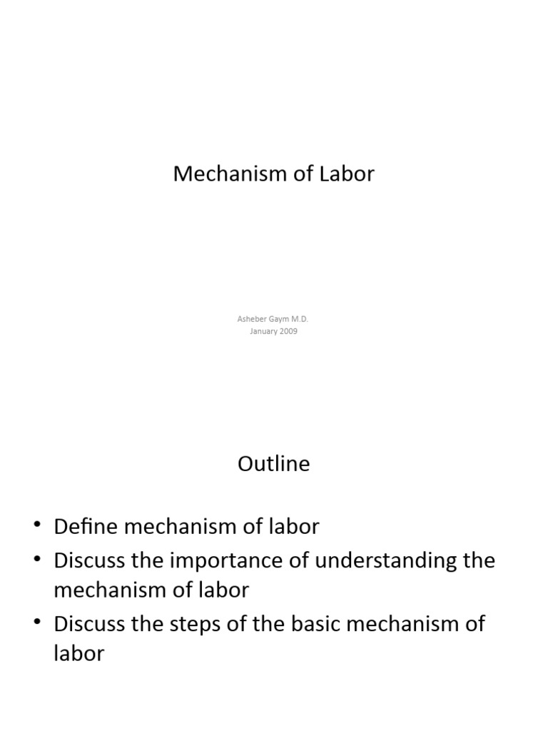 Mechanism of labor pdf