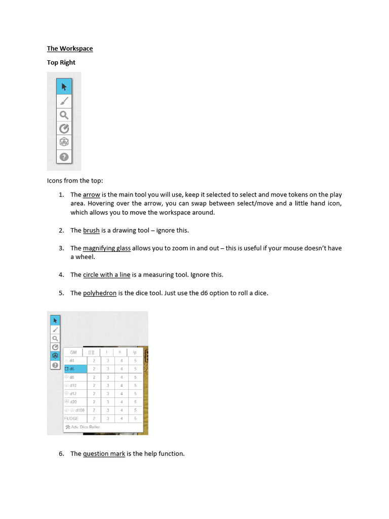 ADLG Roll20 Instructions | PDF | Icon (Computing) | Software