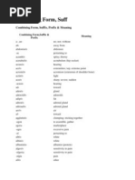 Combining Form Summary