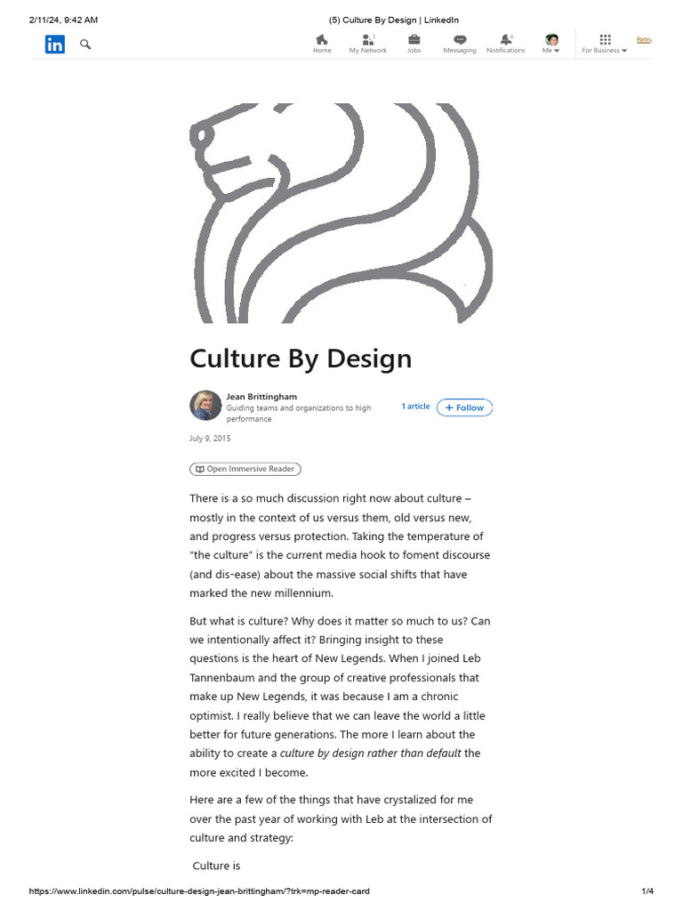 Culture by Design - LinkedIn | PDF | Conversation | Human Communication