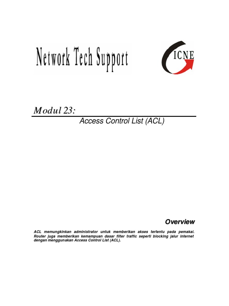 Module Access Control List (ACL) PDF