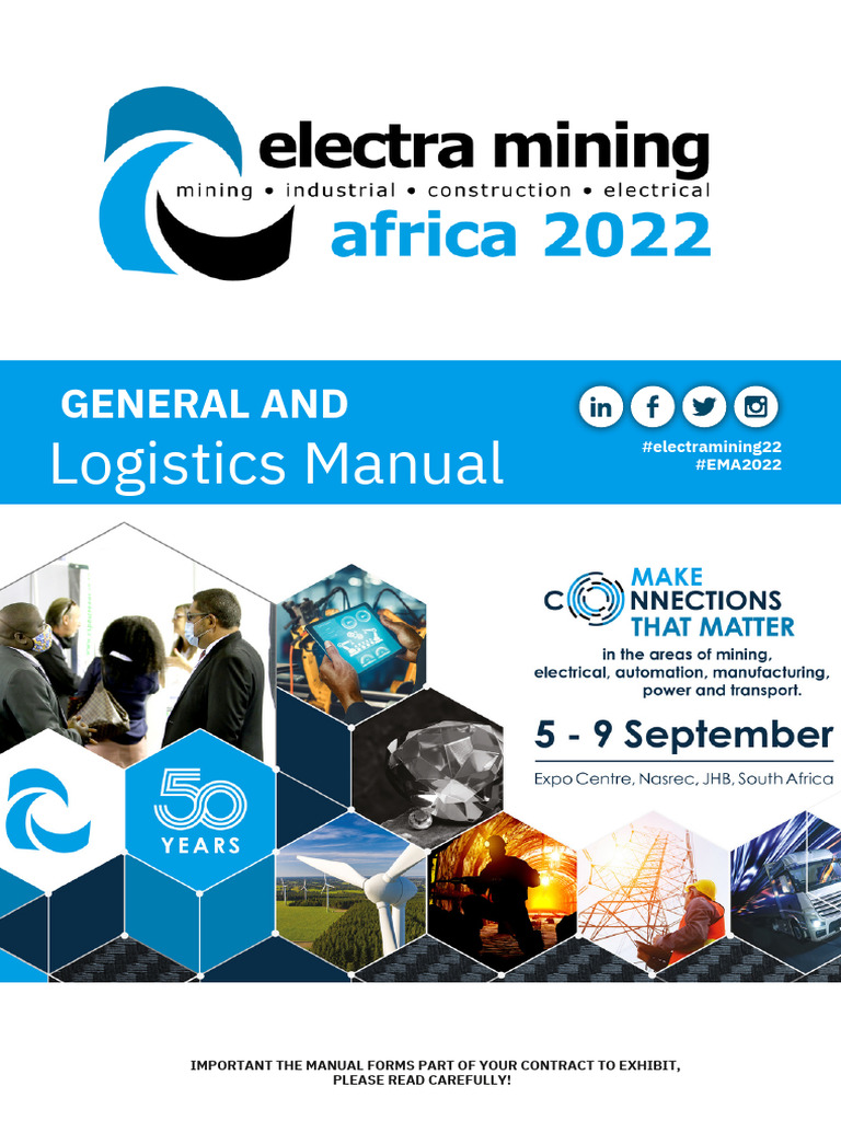 Electra Mining Africa 2022 Logistics Manual | PDF | Fire Safety | Fires