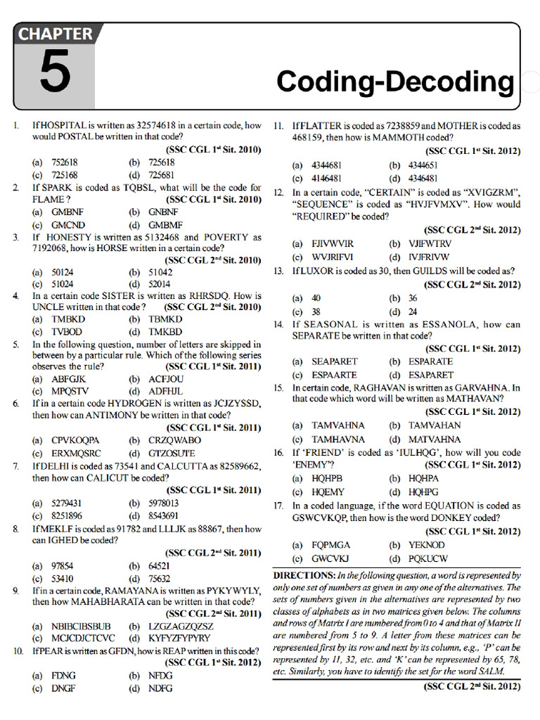 5. Coding-Decoding | PDF