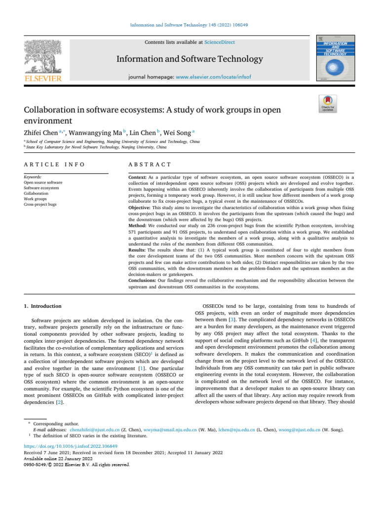 Collaboration in Open Source Ecosystems | PDF | Software Bug ...