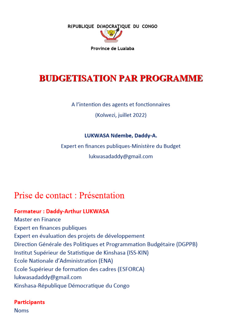 Budget Programme | PDF | Budget | Analyse politique