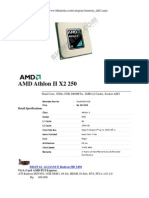 AMD Athlon II X2 250: Detail Specifications