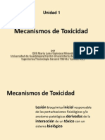 Mecanismos de Toxicidad