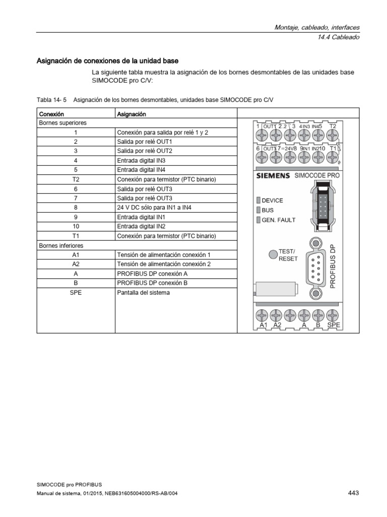 Manual de Sistema SIMOCODE Pro PROFIBUS | PDF