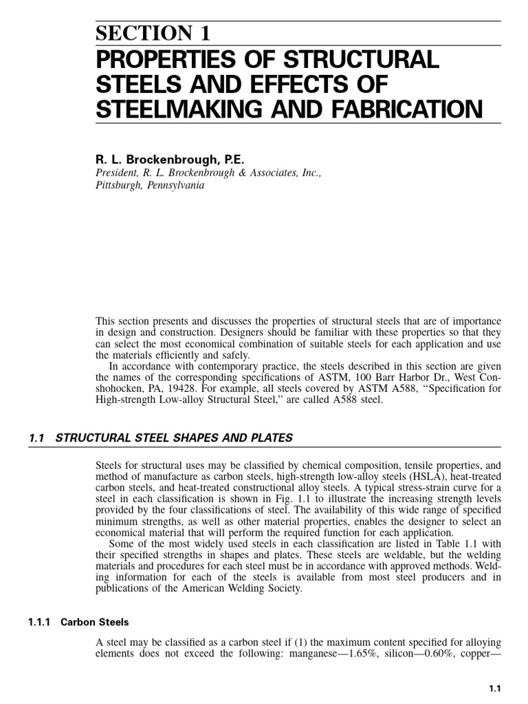 Properties of Structural Steels Explained | PDF | Steel | Structural Steel