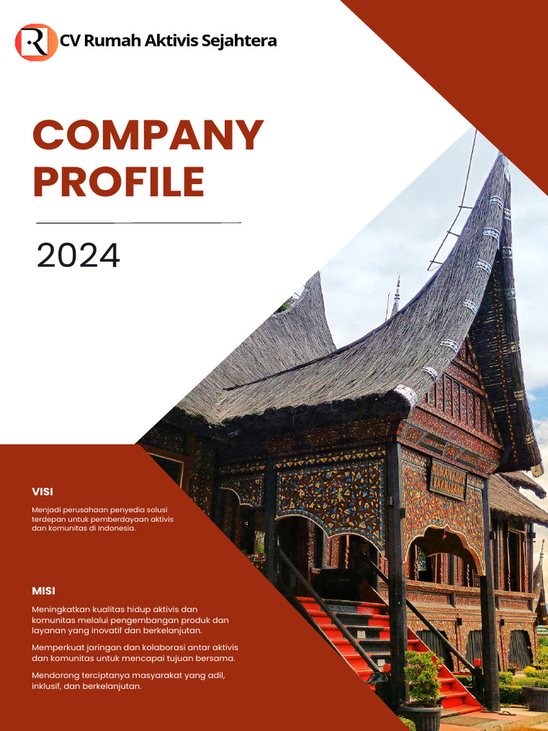 Orange White Modern Geometric Business Company Profile Booklet ...