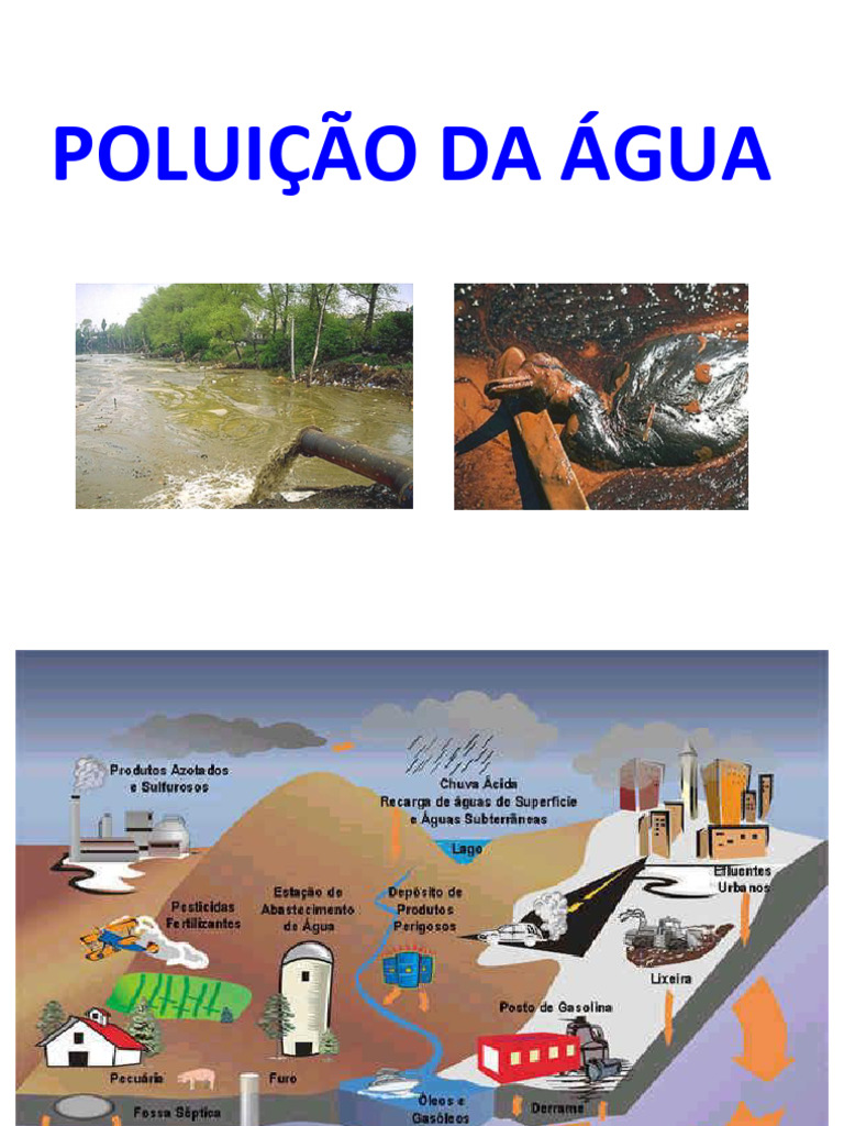 Causas e Consequências da Poluição da Água | PDF | Água | Poluição