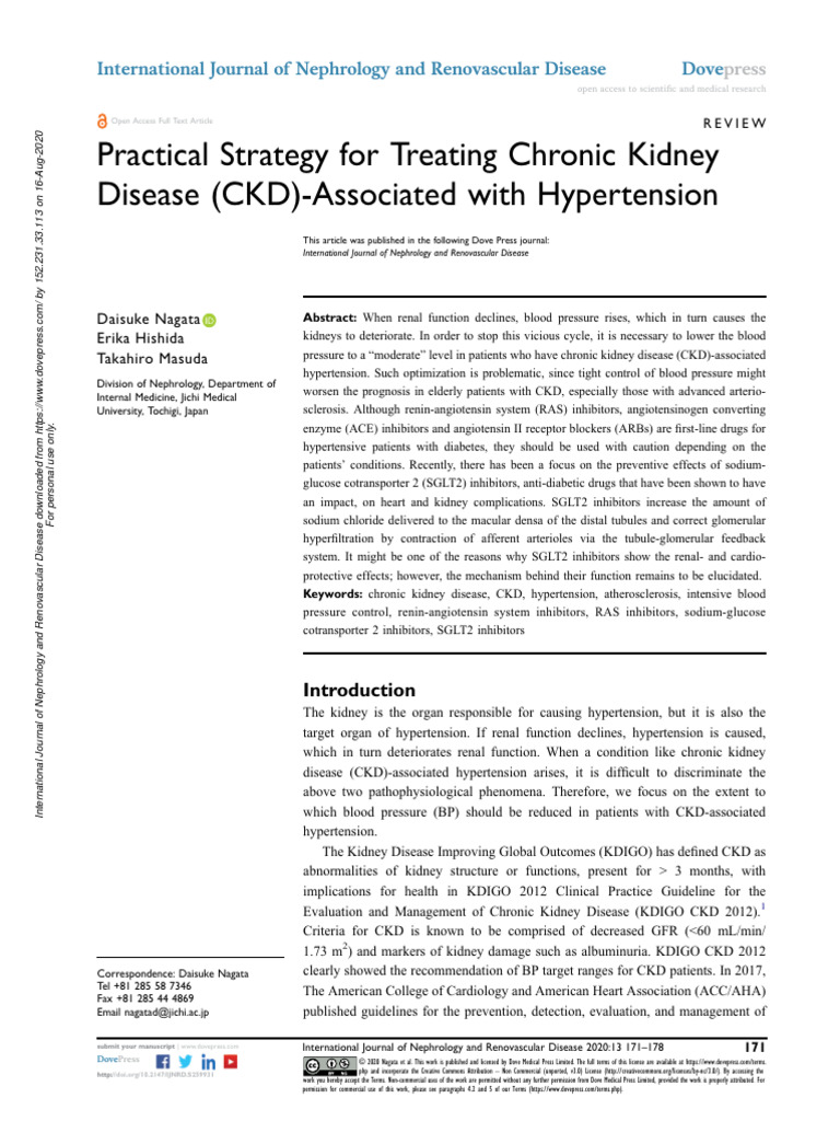 CKD and Hypertension Treatment Strategies | PDF | Chronic Kidney ...