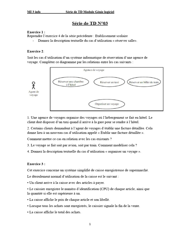 Exercices de Génie Logiciel - TD 3 | PDF | Guichet automatique bancaire ...