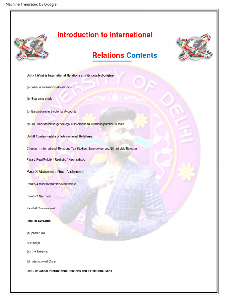 International Relations Overview | PDF | Capitalism | Globalization