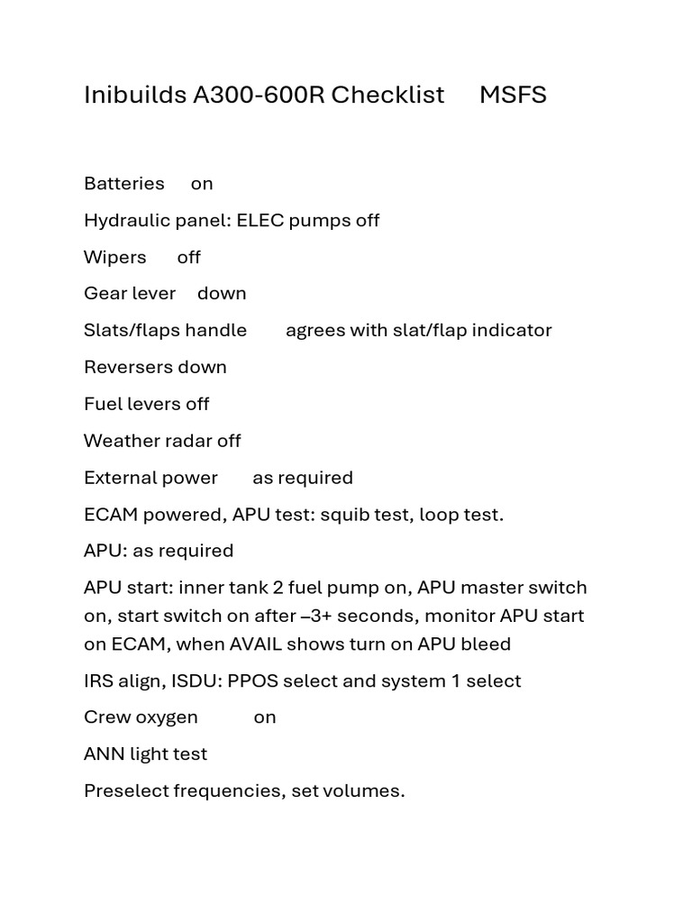 INIBUILDS A330 300 CHECKLIST visual data 6