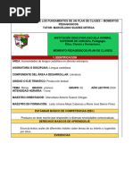 Plan de Clases Castellano