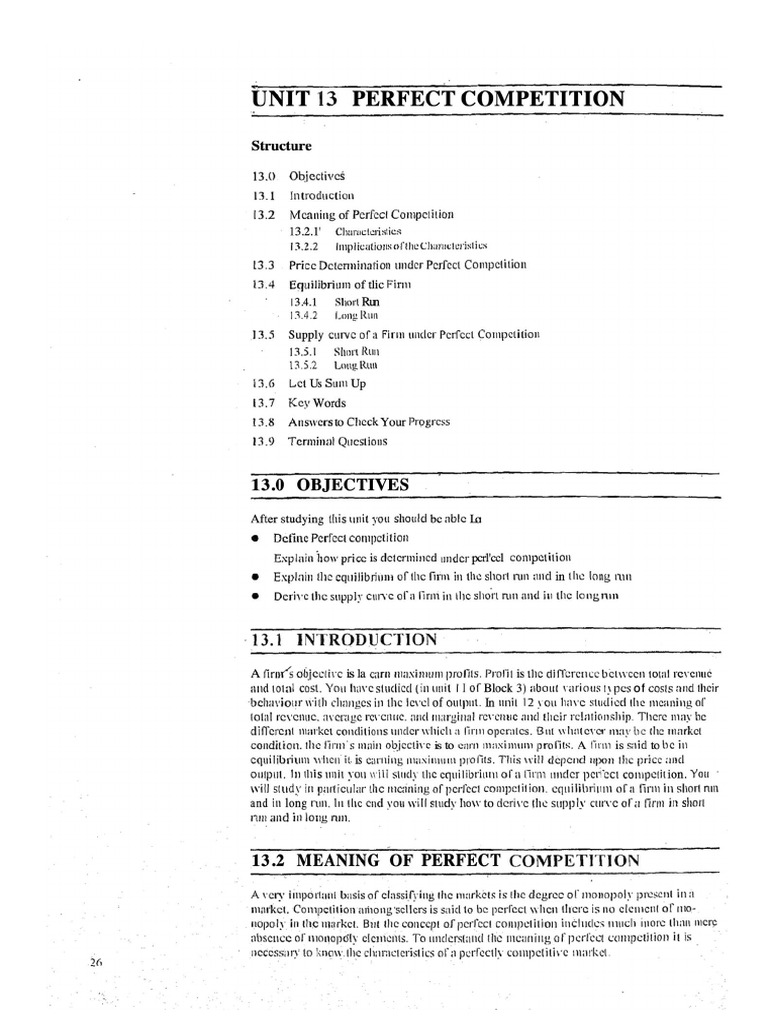 Perfect Competition | PDF