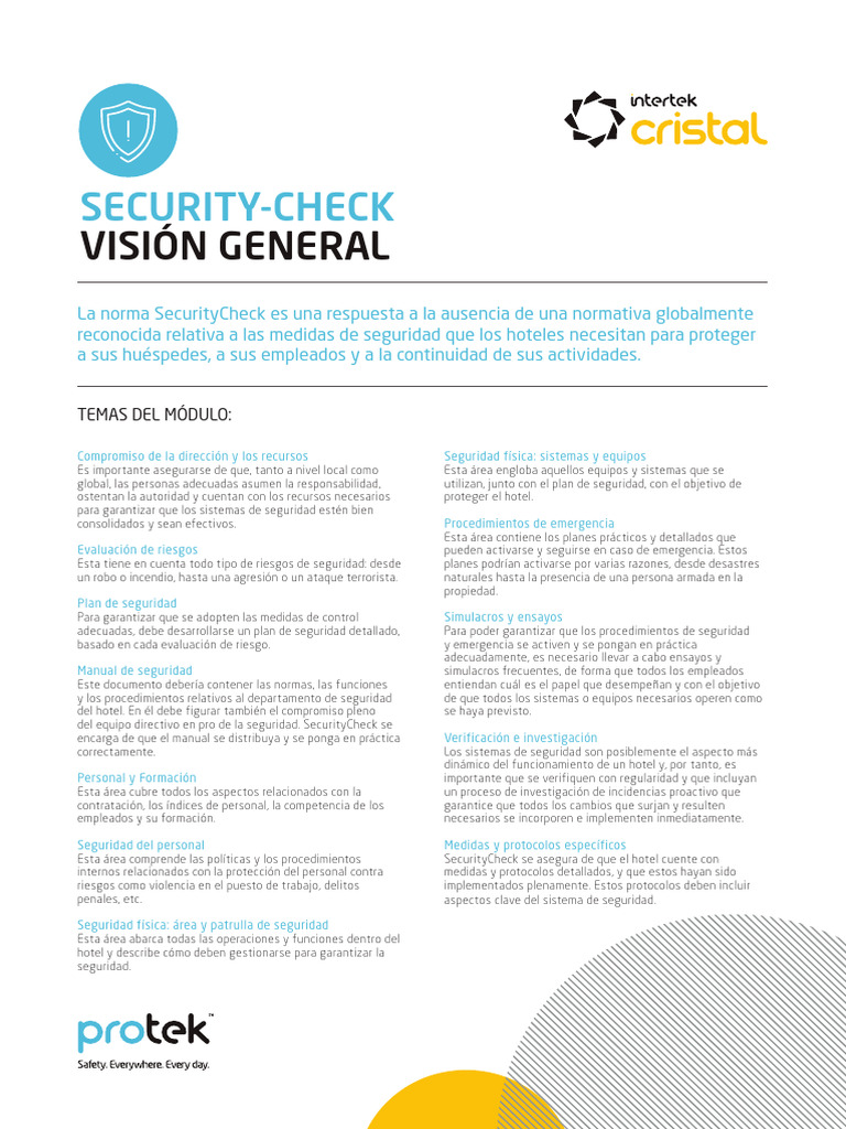 Intertek Cristal Security-Check Datasheet CMYK ES | PDF | Valores