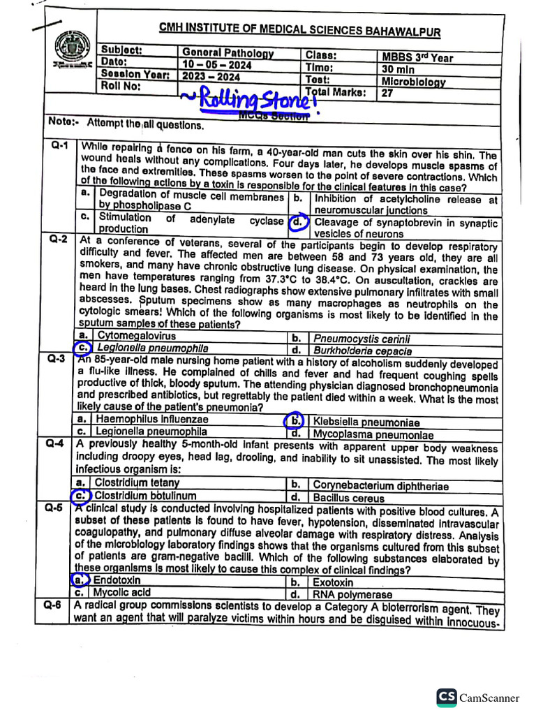 Pathology Pool 2nd Module Pdf