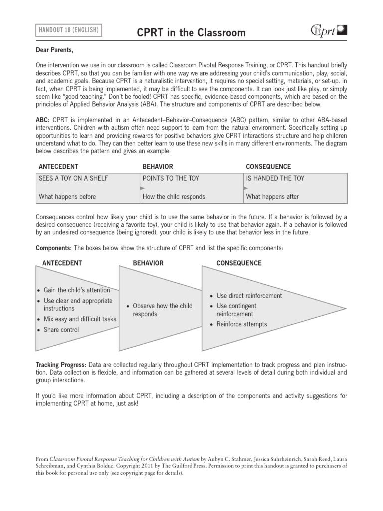 18-E-CPRT in The Classroom | PDF | Behavior | Psychology