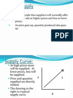 Law of Supply: The Principle that Suppliers will Normally Offer More for Sale at Higher Prices and Less at Lower Prices