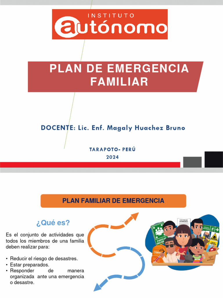 Plan Familiar de Emergencia 2024 | PDF | Primeros auxilios | Medicina