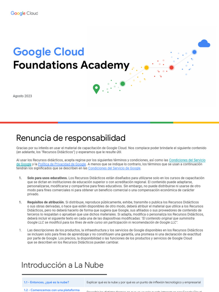 Recursos Didácticos de Google Cloud | PDF | Computación en la nube ...
