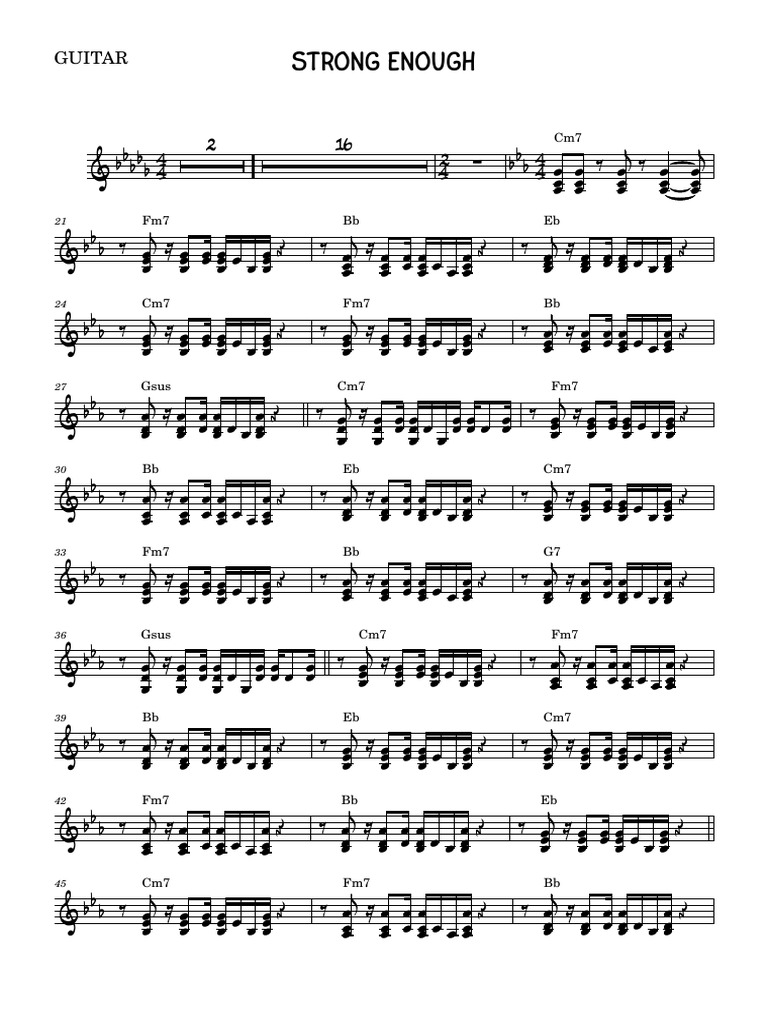Strong Enough Guitar Pdf